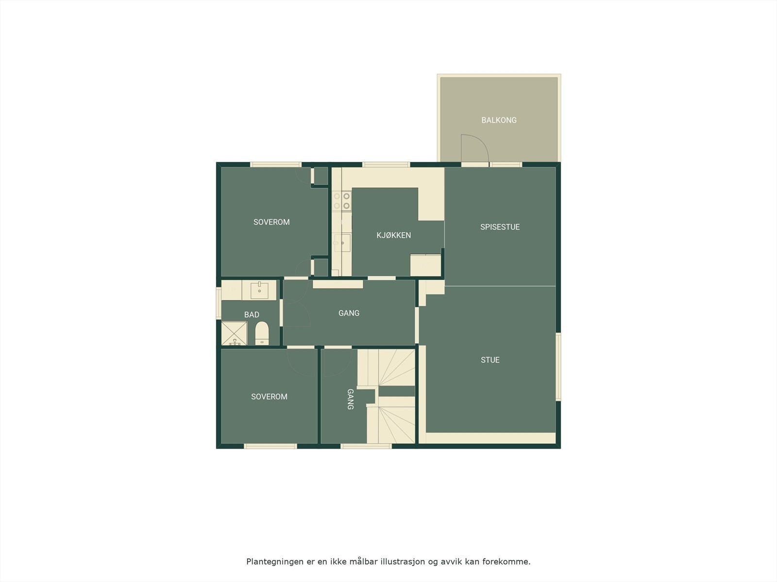 Plantegning 2.etasje Galleribilde