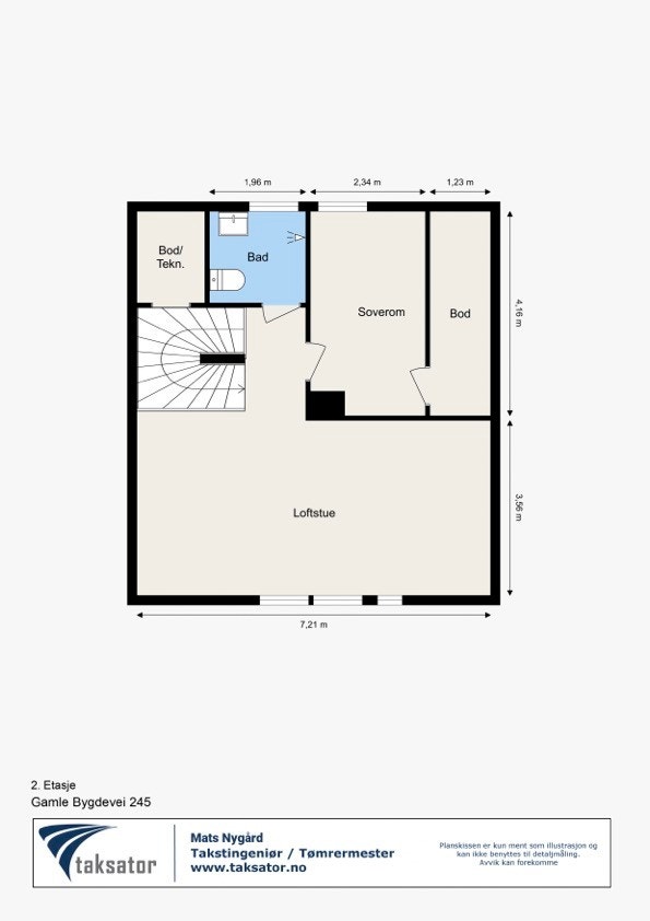 Planskisse - Overetasje Galleribilde