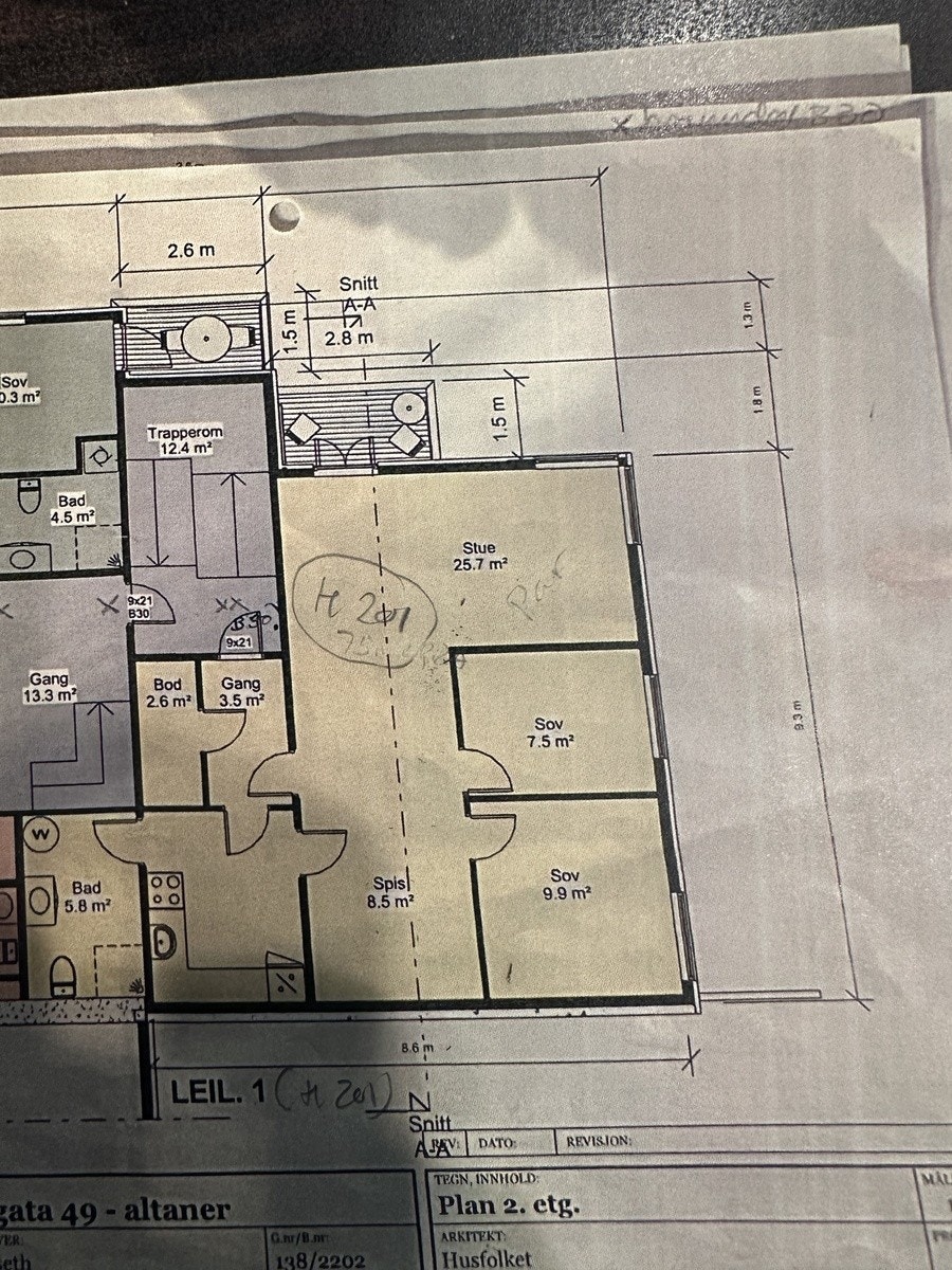 plantegning Galleribilde