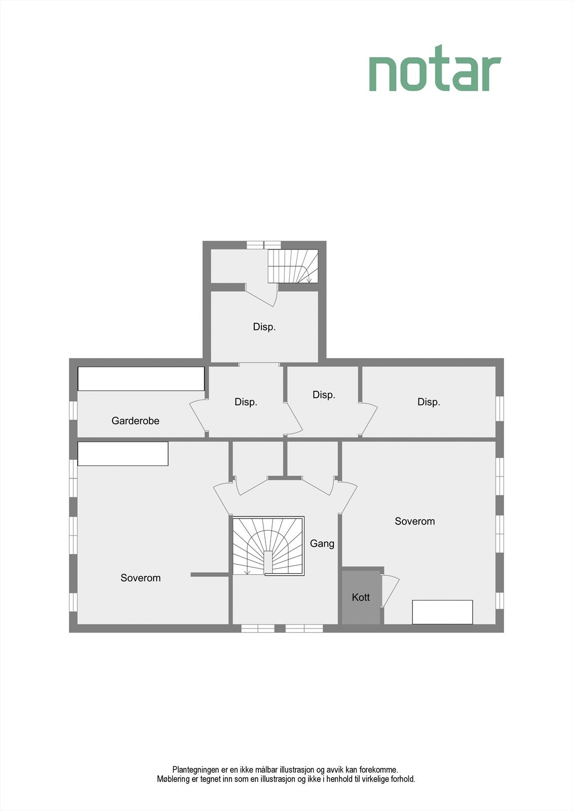 Plantegning loft Galleribilde