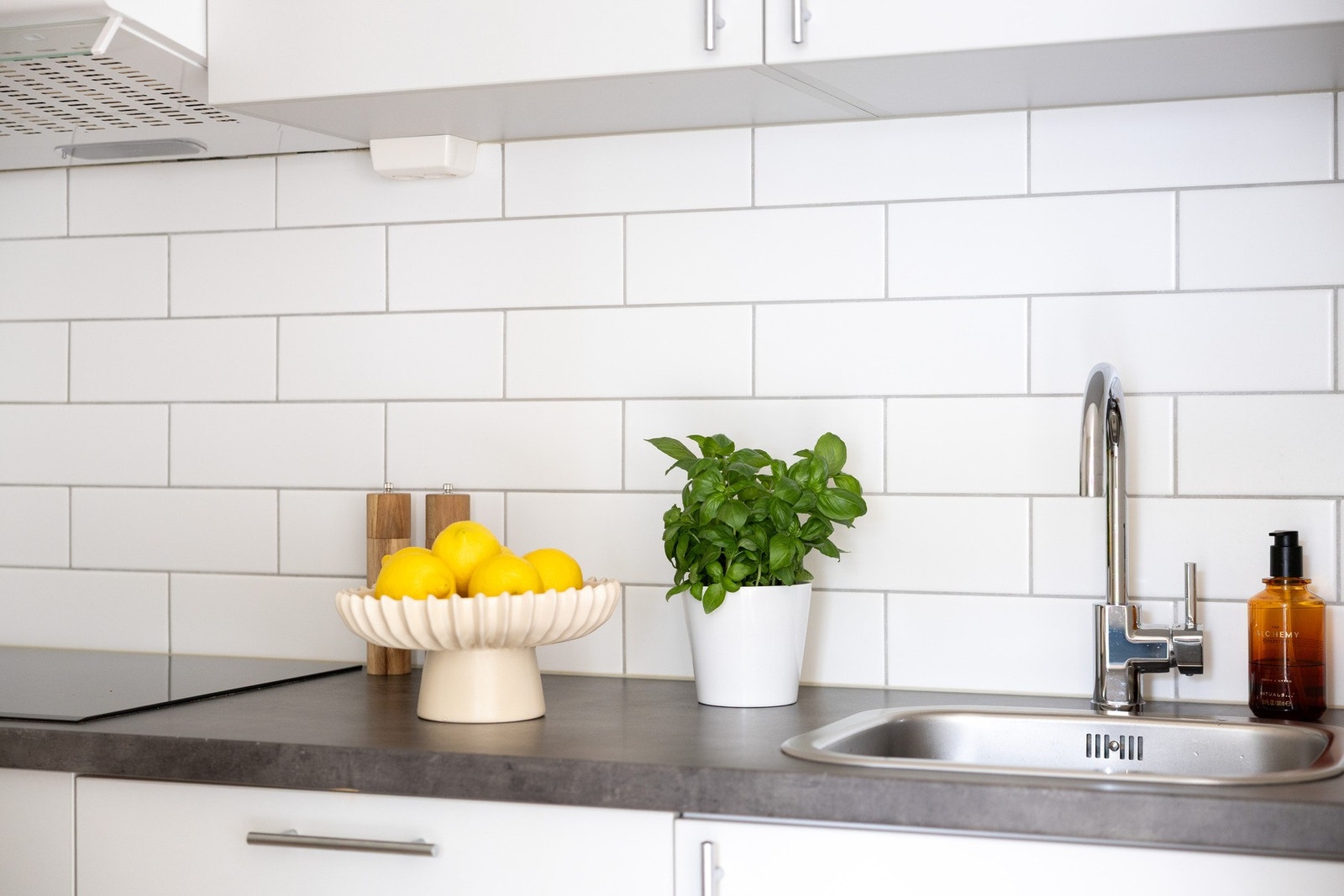 Det er en fin kombinasjon av skap- og benkeplass. Galleribilde