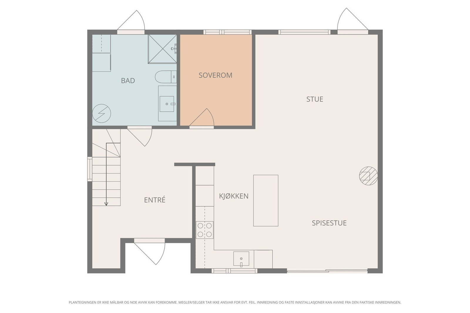 Plantegning 1. etasje. Galleribilde