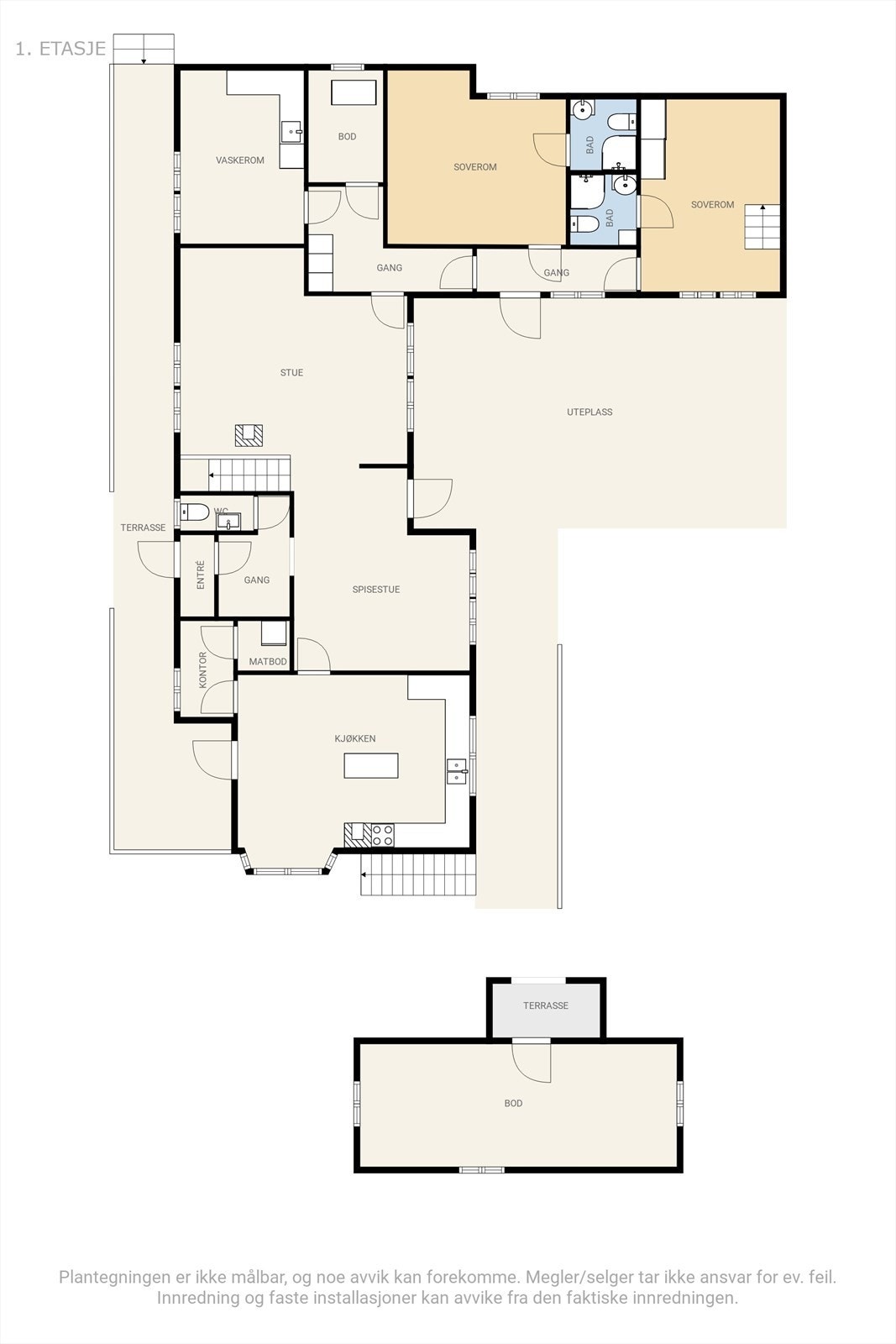 Plantegning 1. etg Galleribilde