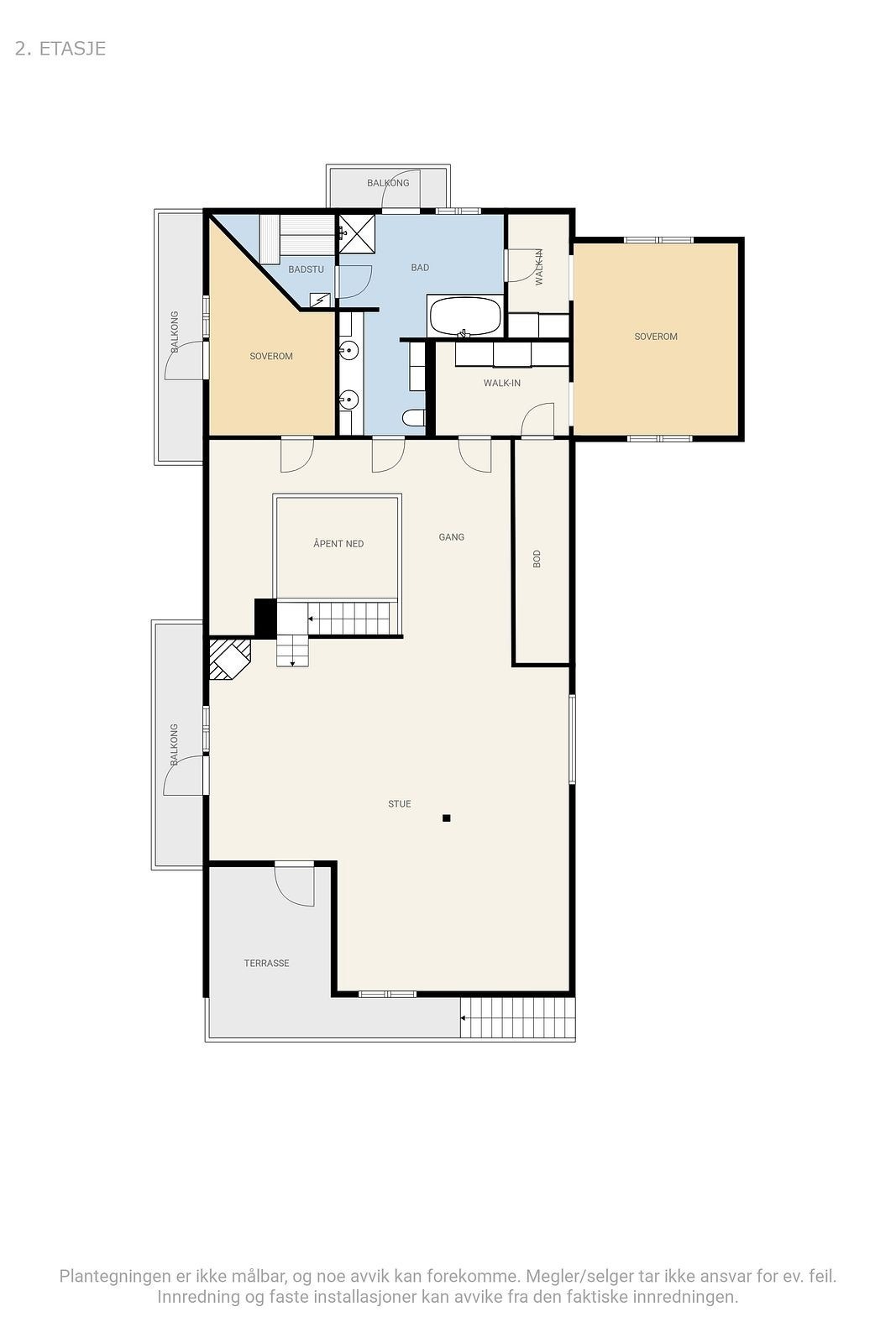Plantegning 2. etg Galleribilde