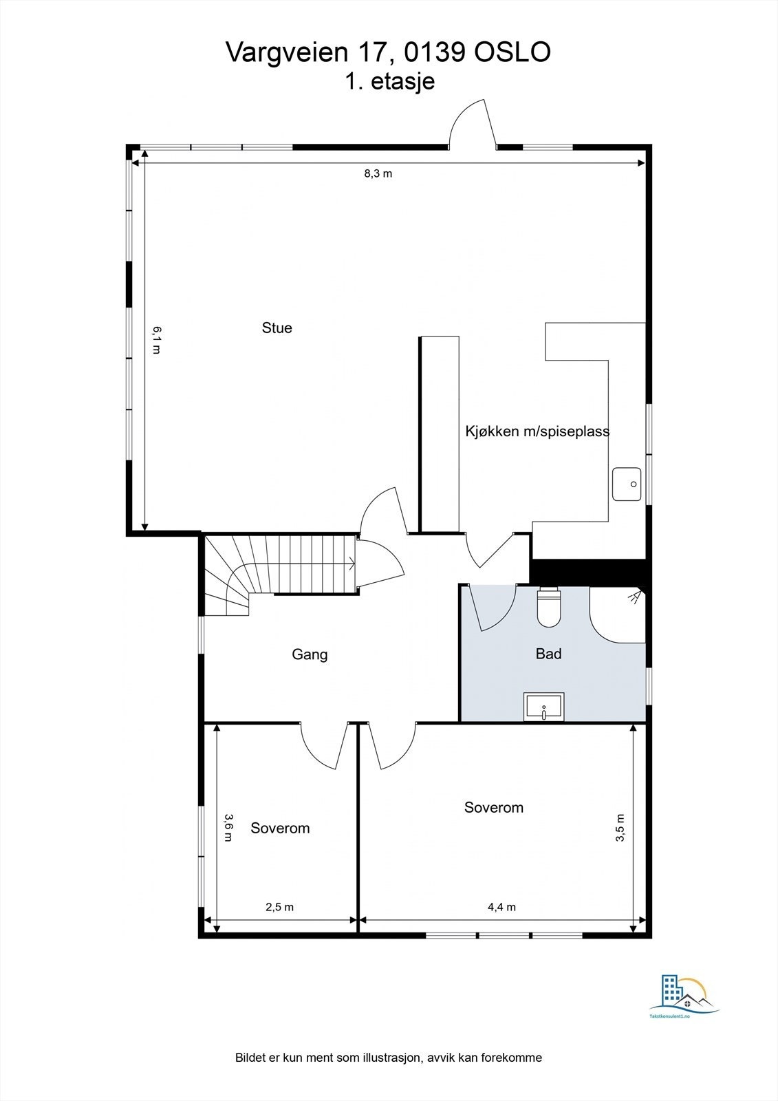 Planskisse 1. etasje Galleribilde