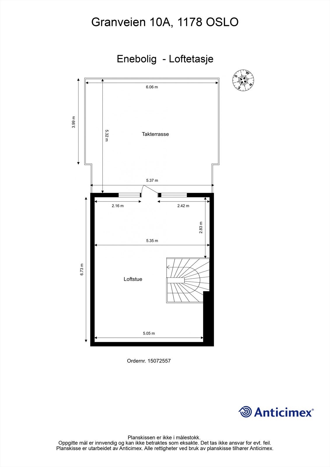Plantegning - Loftetasje Galleribilde