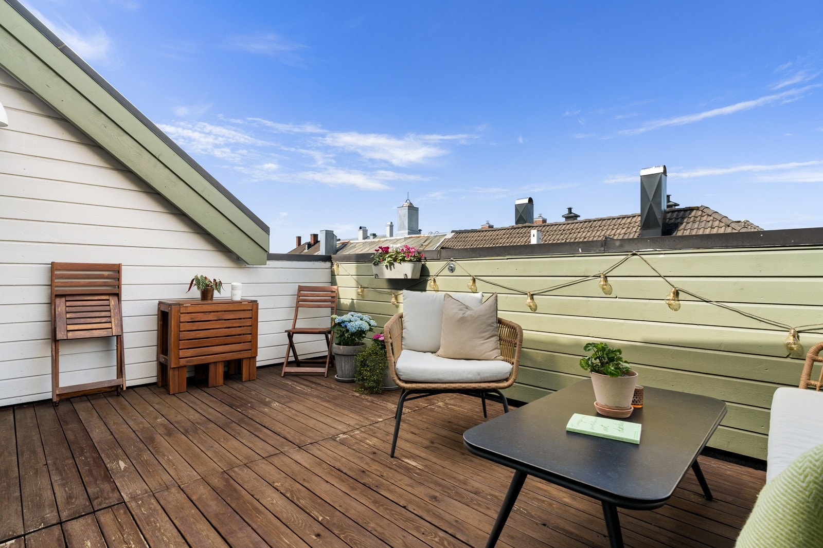 Her kan man enkelt møblere med ønsket utemøblement. Galleribilde