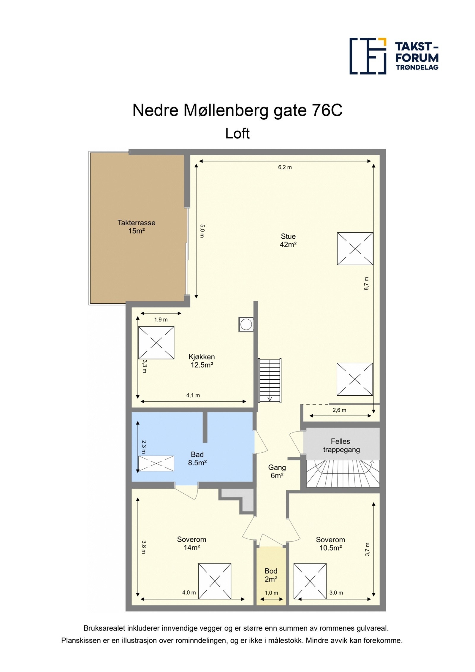 Planskisse tredje etasje. Galleribilde