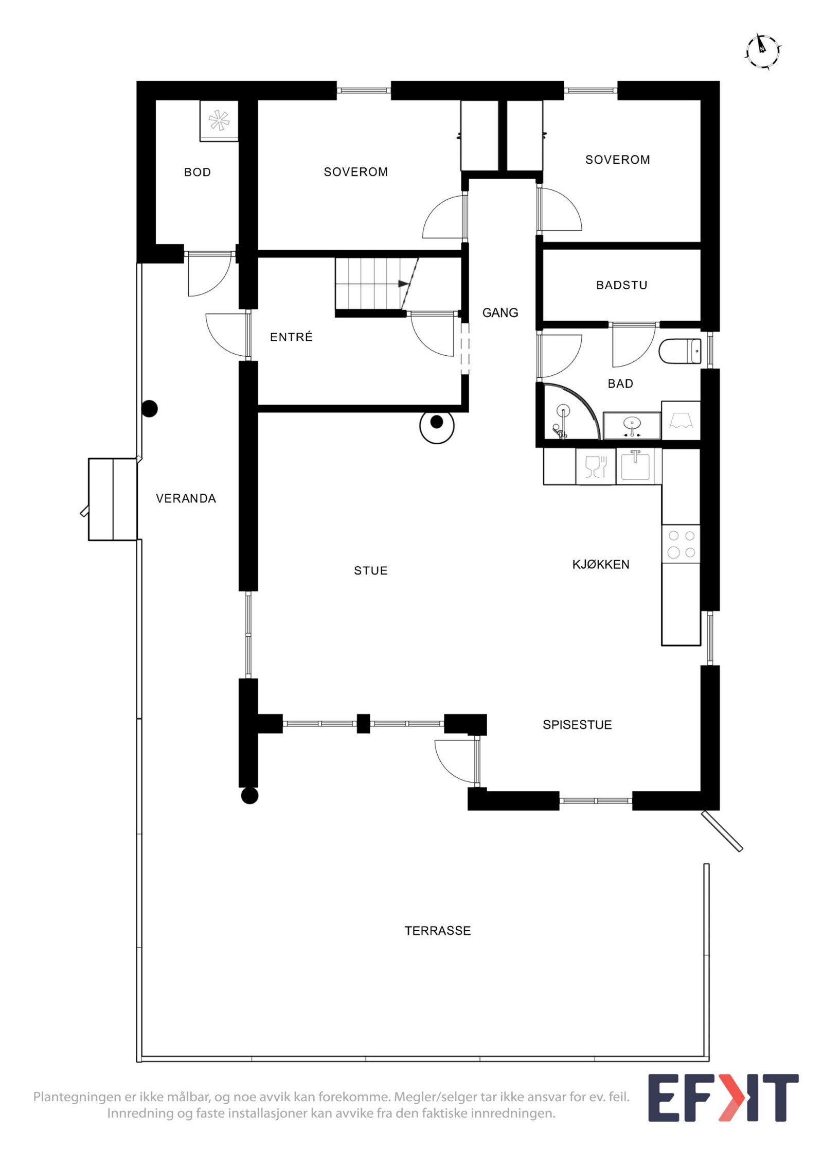 Planskisse 1. etasje Galleribilde