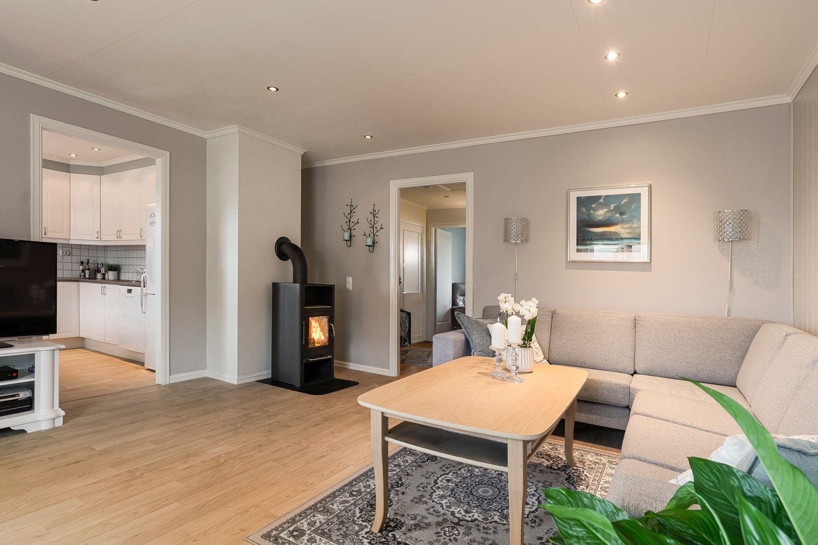 Peisen bidrar til en mer energieffektiv bolig og sikrer samtidig en lun atmosfære. Galleribilde