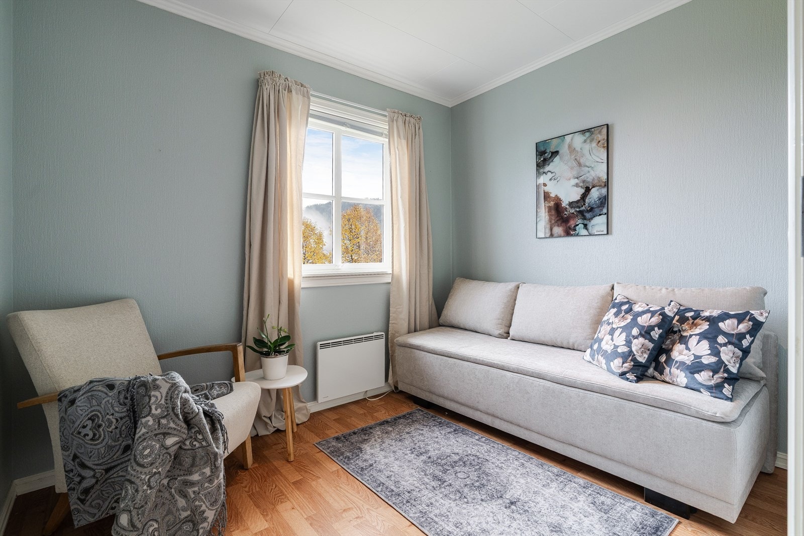 Det andre soverommet kan fint brukes til eksempelvis kontor, barnerom eller gjesterom. Galleribilde