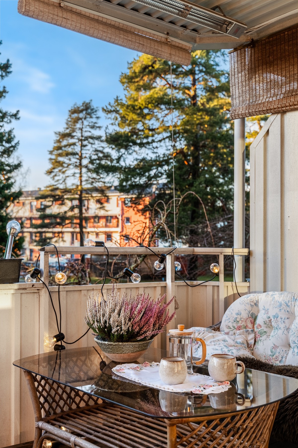 Balkongen er på 9,5 kvm. Galleribilde