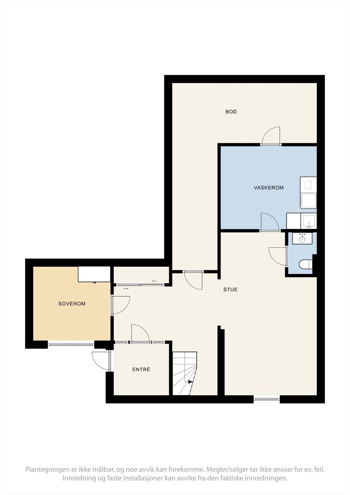 Plantegning underetasje. Galleribilde