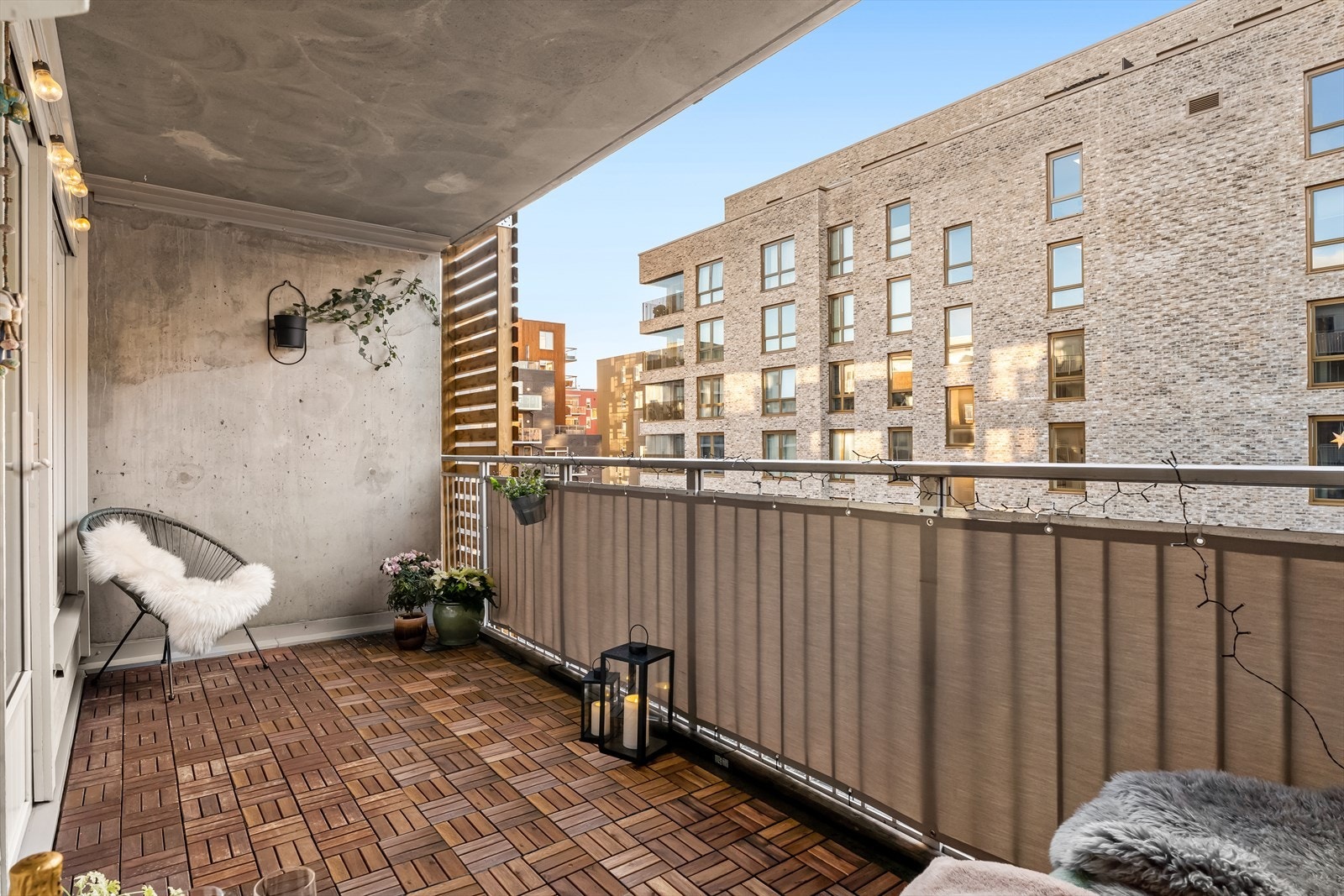 Balkongen kan innredes i ulike soner. Galleribilde