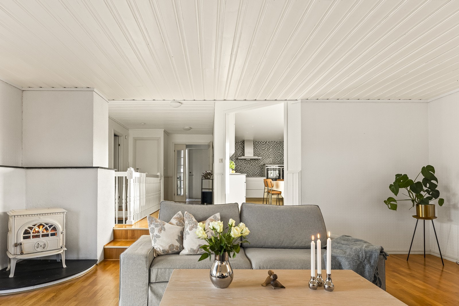 En vedovn sørger for effektiv og lun varme på kalde dager. Galleribilde