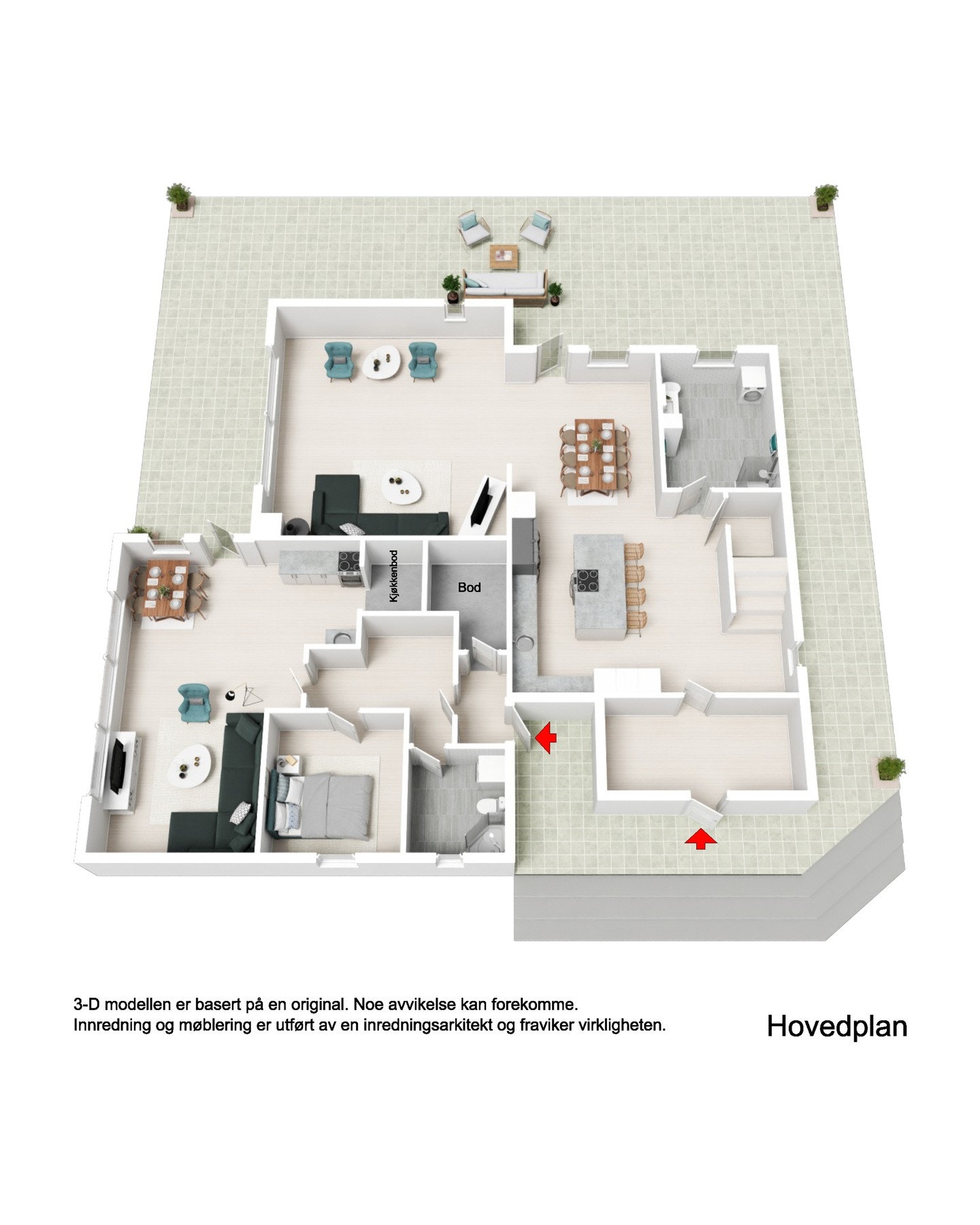 Plantegning 1.etg. Galleribilde