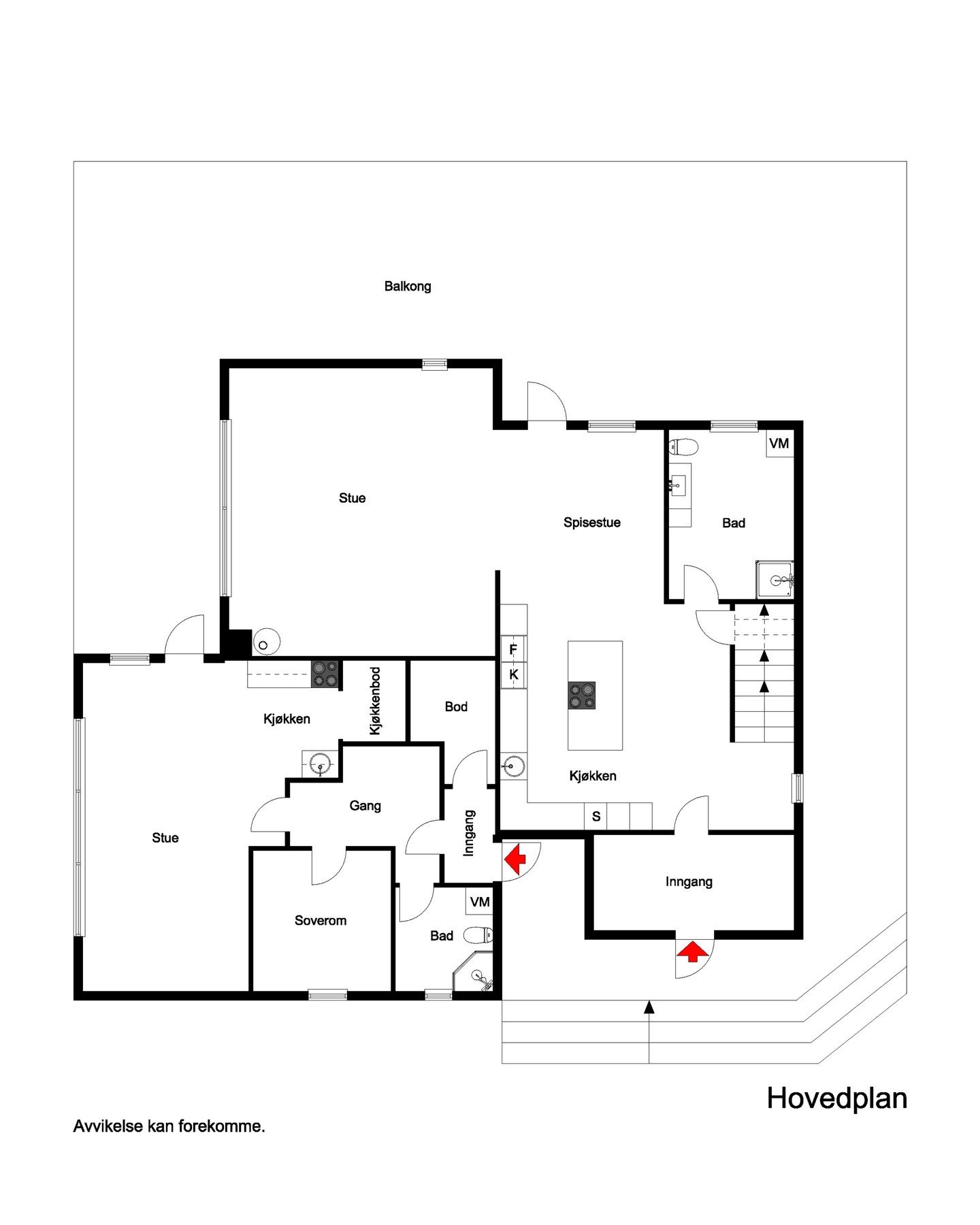 Plantegning 1.etg. Galleribilde
