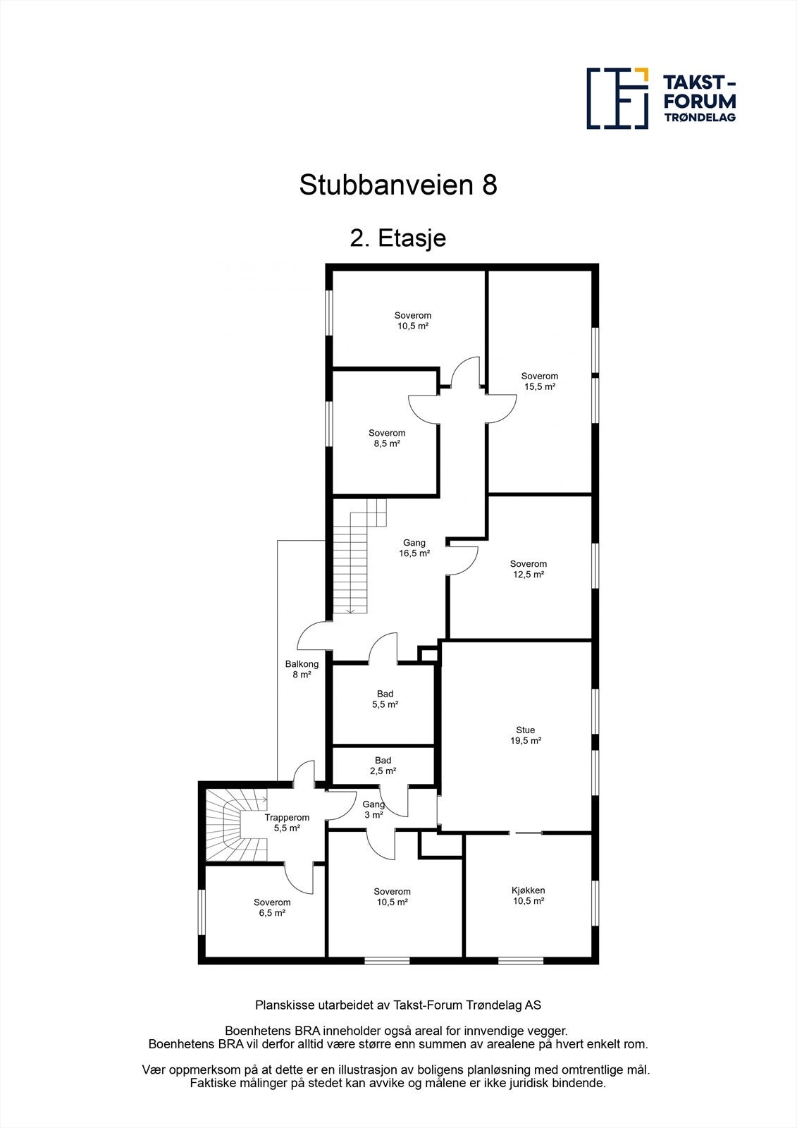 Planskisse andre etasje Galleribilde