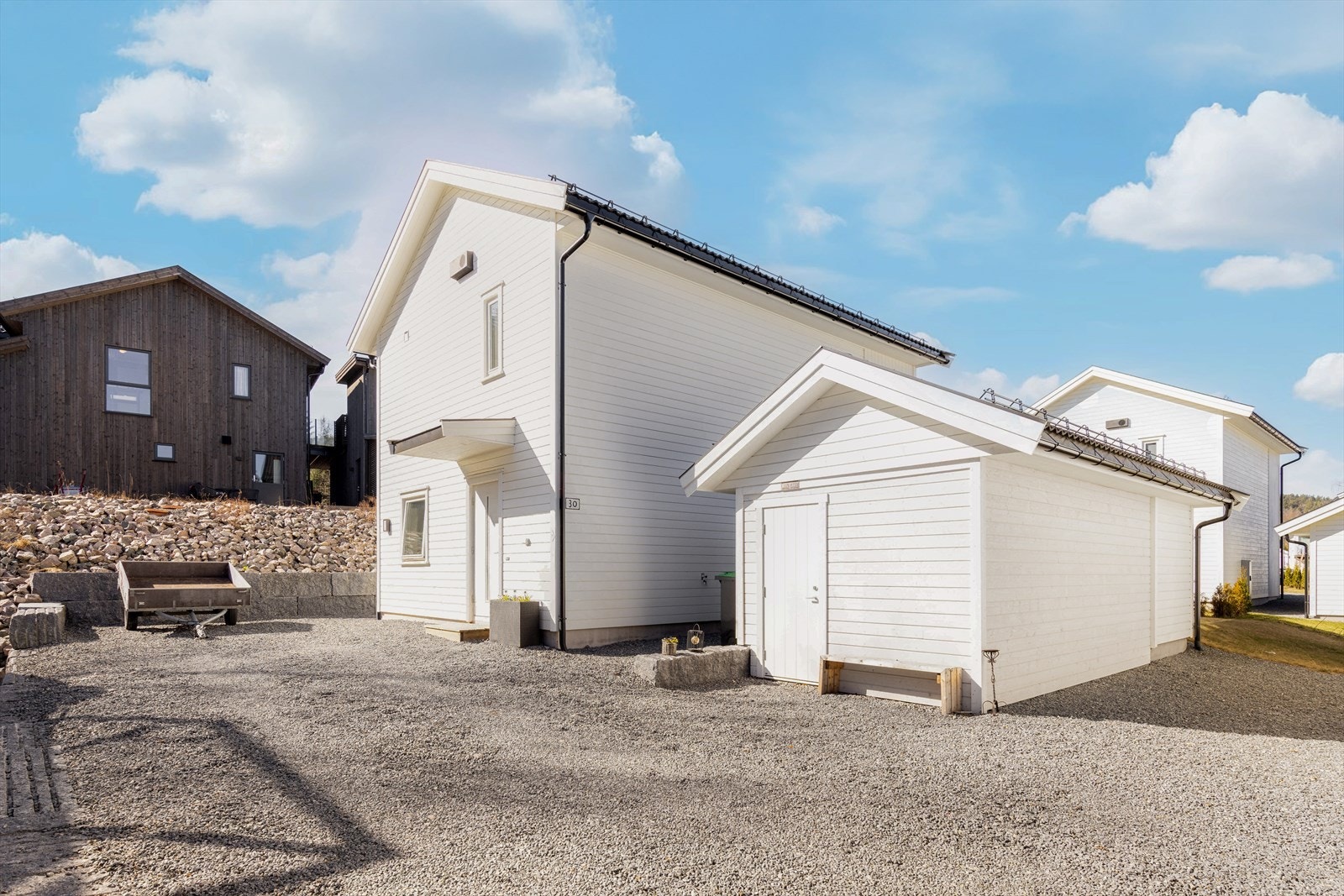 Boligområdet er veletablert og har gangavstand til blant annet dagligvarebutikk Coop Ekstra og Grenlandsenteret med Meny butikk, apotek og blomsterbutikk. Galleribilde