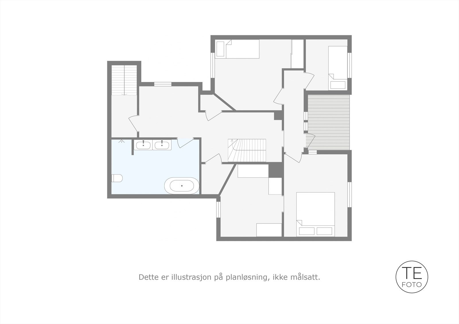 Plantegning loftsetasje. Galleribilde
