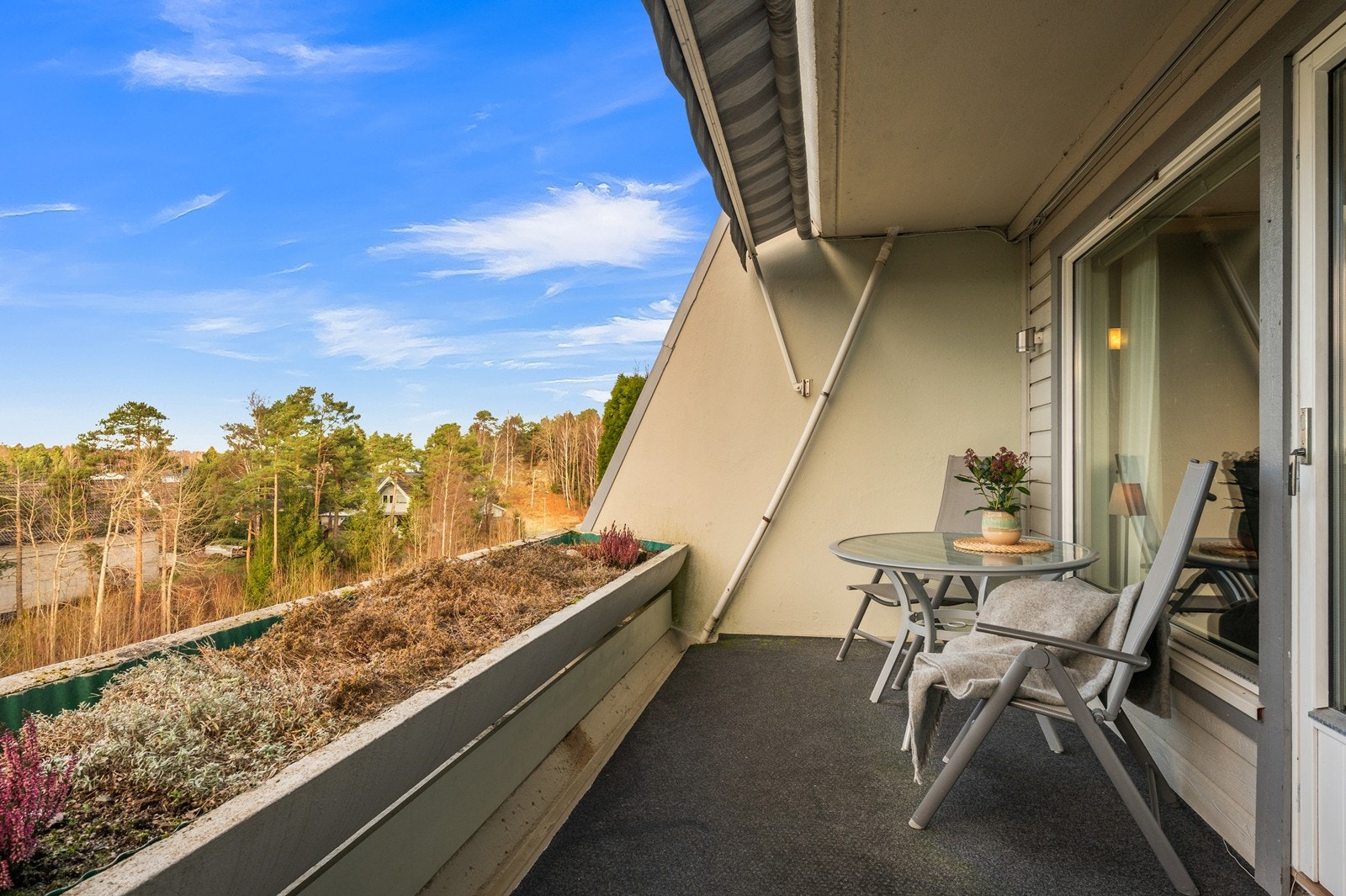 Balkongkassene i betong gir mulighet for beplantning og et personlig preg. Galleribilde