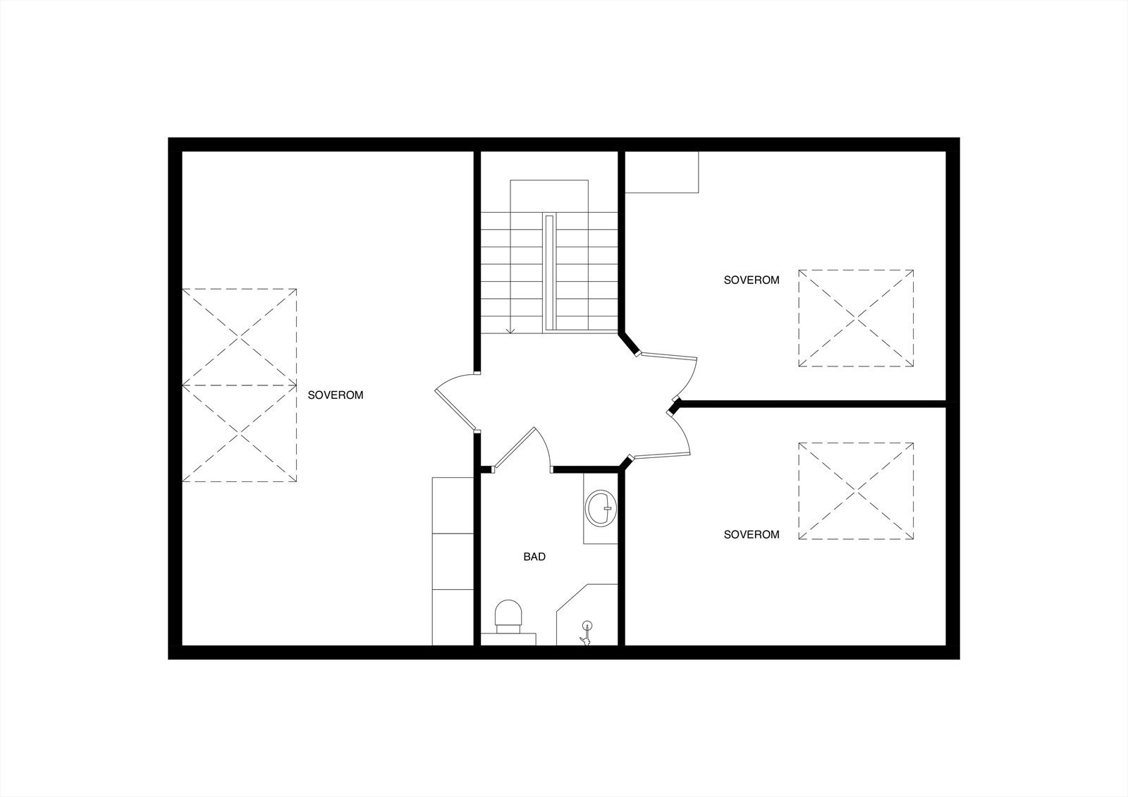 Planløsning 2.etasje. Galleribilde