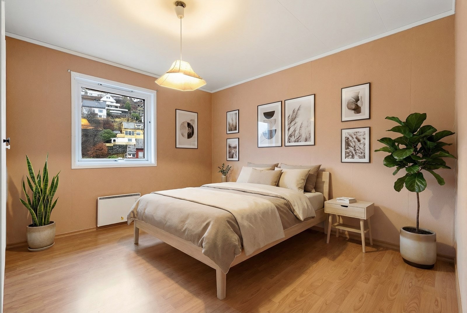 Illustrasjon på innredning av soveromet. Galleribilde