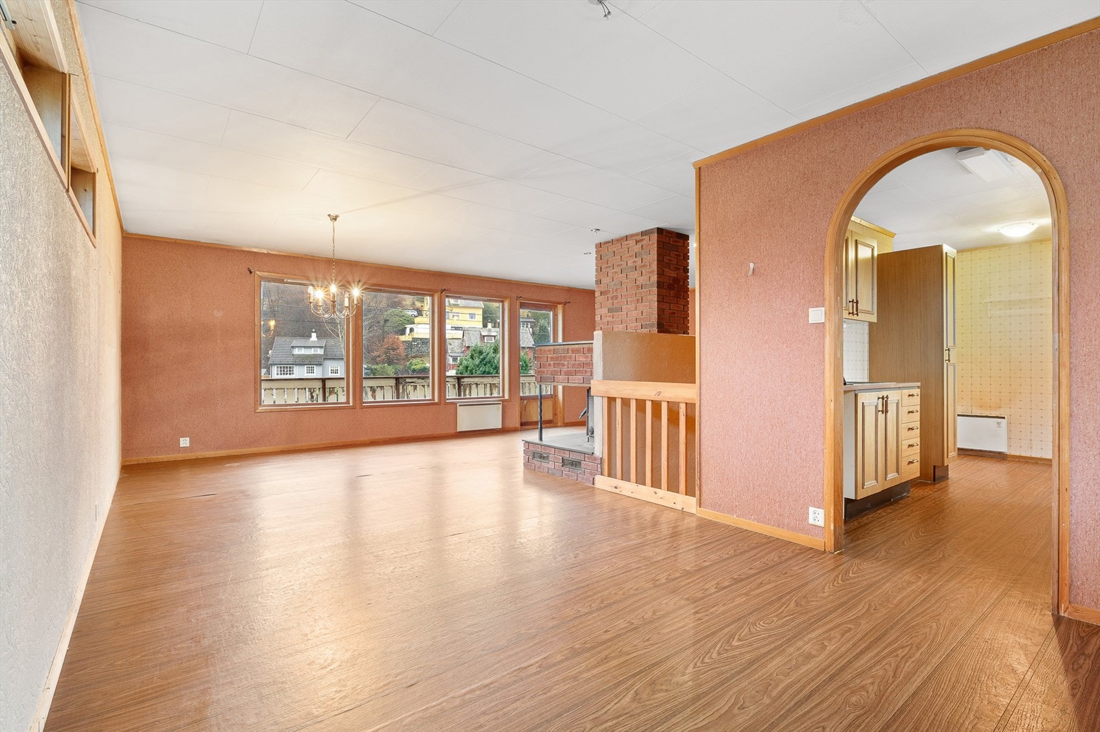 Her kan man ha et langt spisebord med plass til mange gjester. Galleribilde