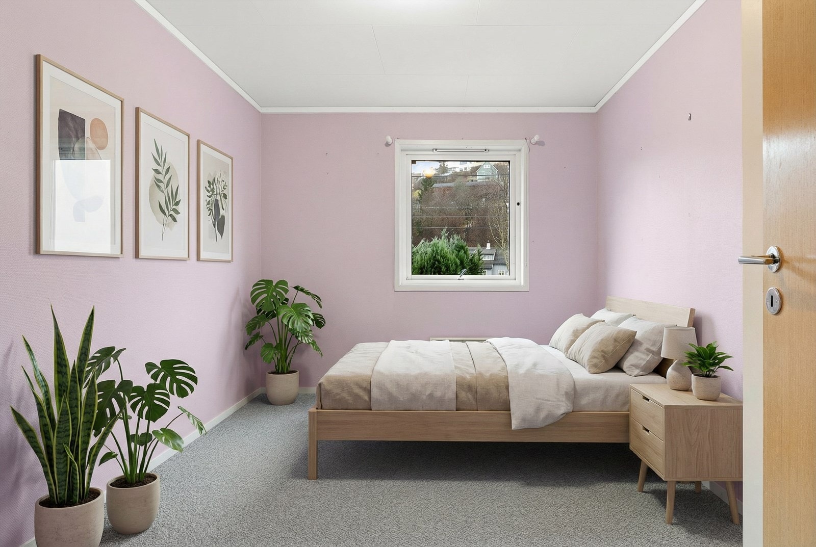 Illustrasjon for innredning av soverommet. Galleribilde