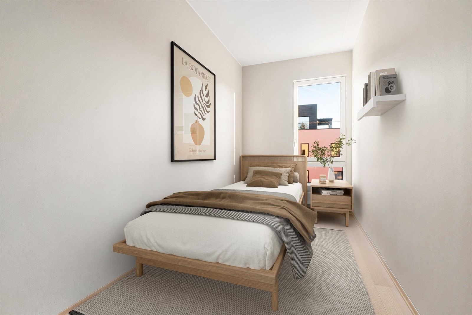 Sov 2: Plass til seng, nattbord og garderobe. Galleribilde