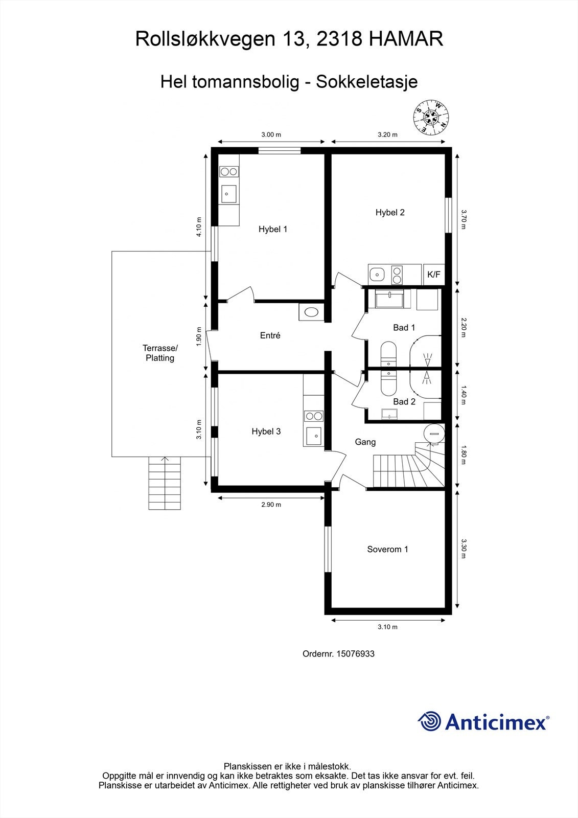 Plantegning sokkeletasje. Galleribilde