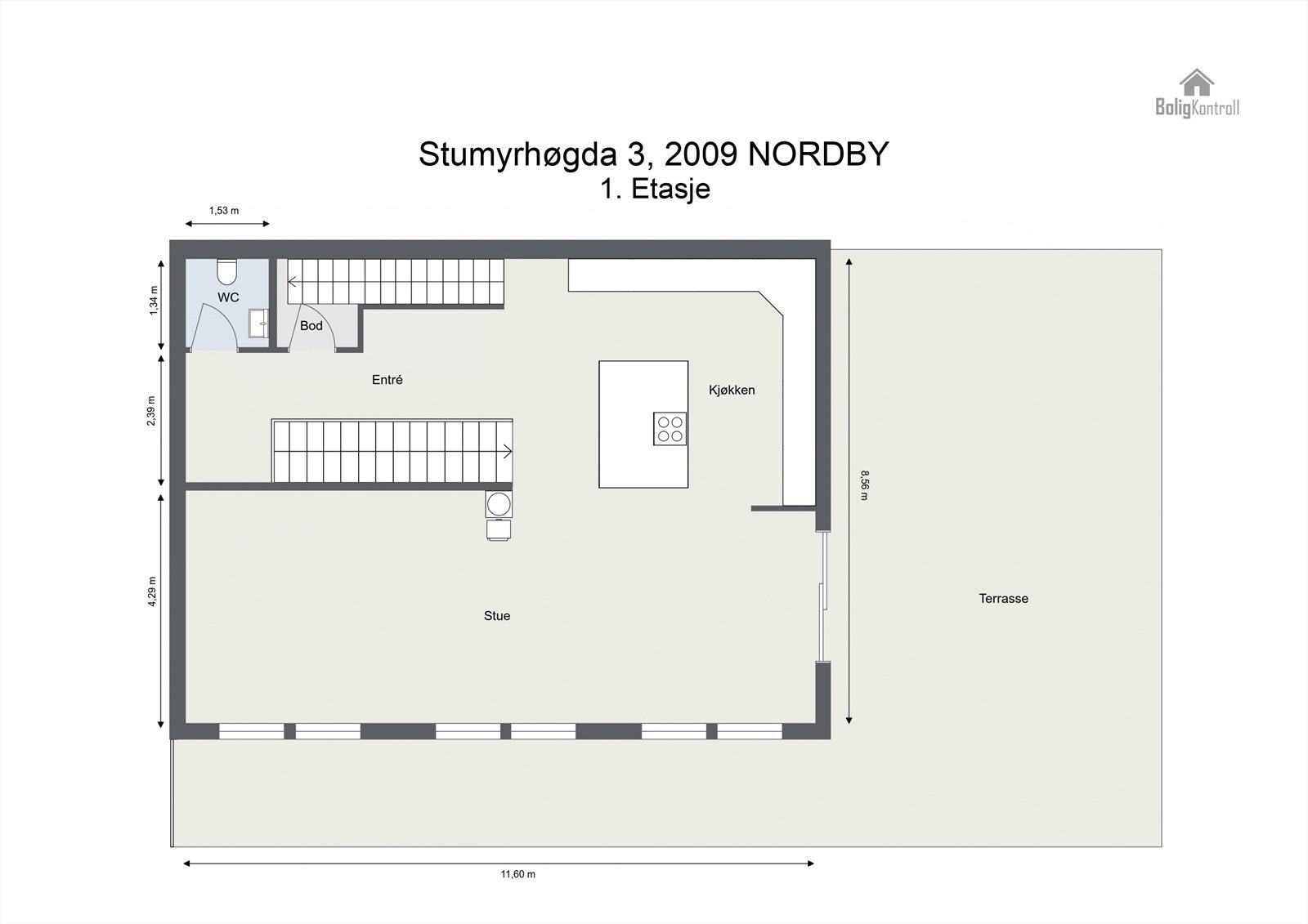 Plantegning - 1. etasje. Galleribilde