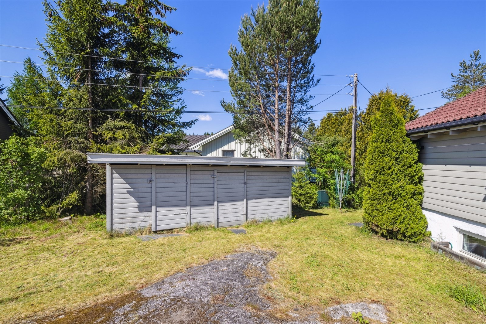 Lagringsplass i utvendig bod. Galleribilde