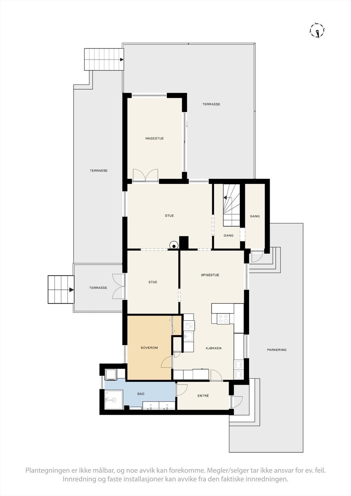 Plantegning 1. etasje. Galleribilde