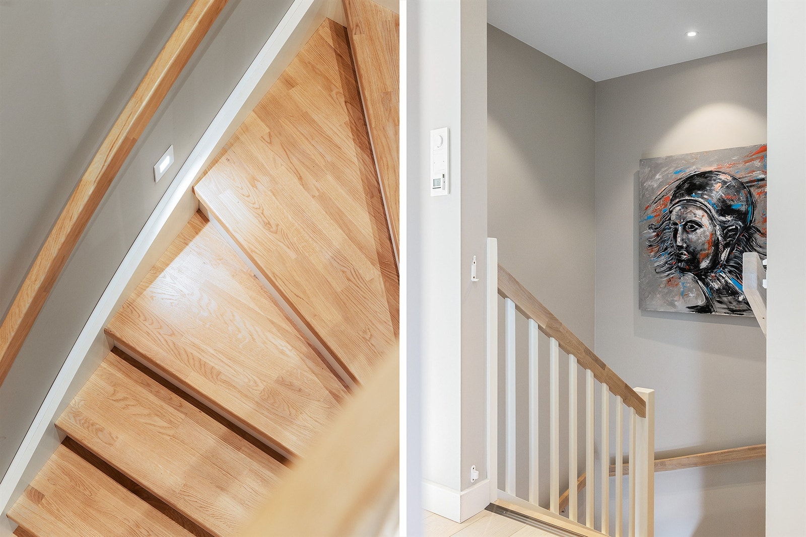 Gjennomtenkte løsninger med harmoniske farger og belysning er gjennomgående for boligen Galleribilde