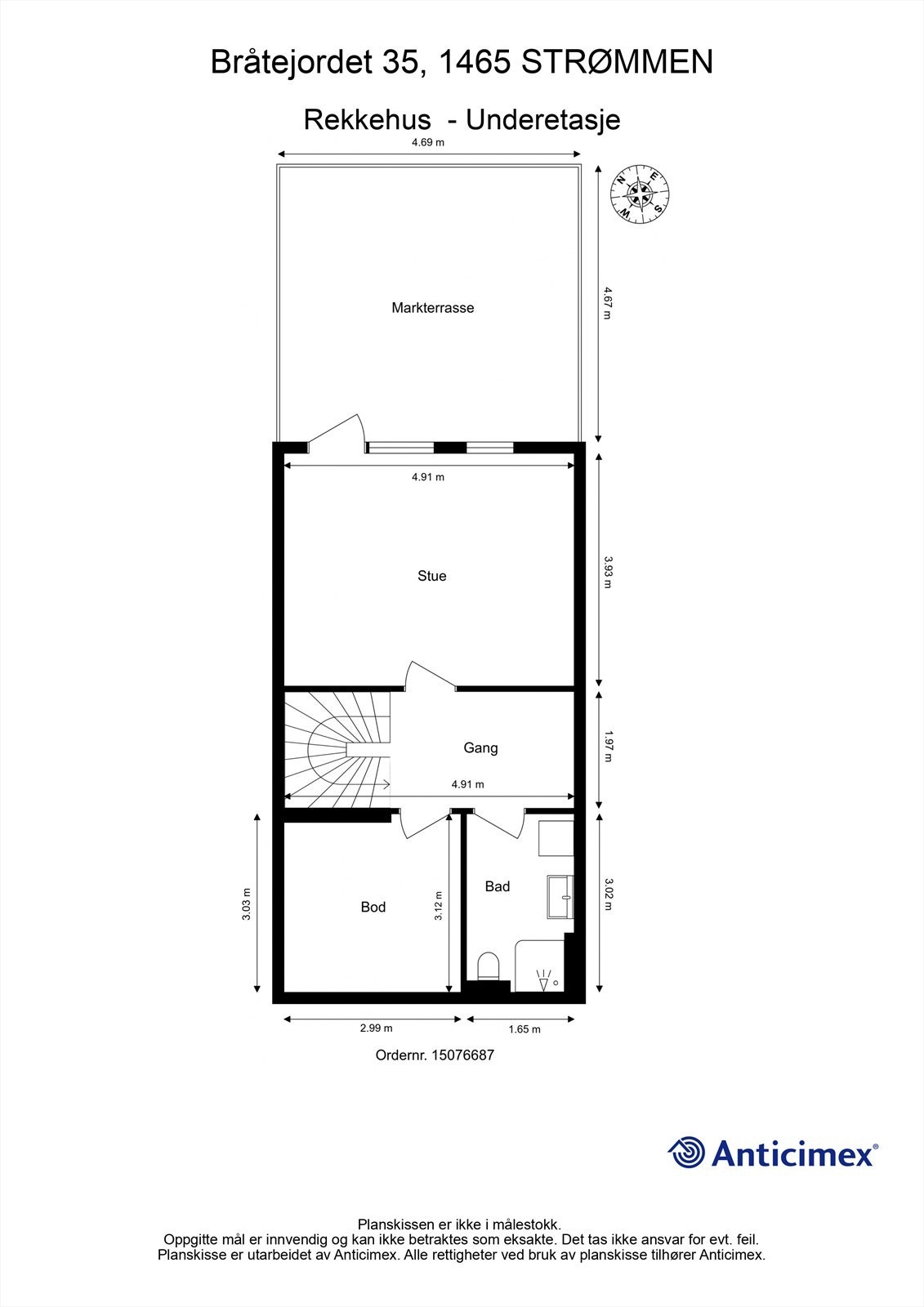 Plantegning Underetasje. Galleribilde