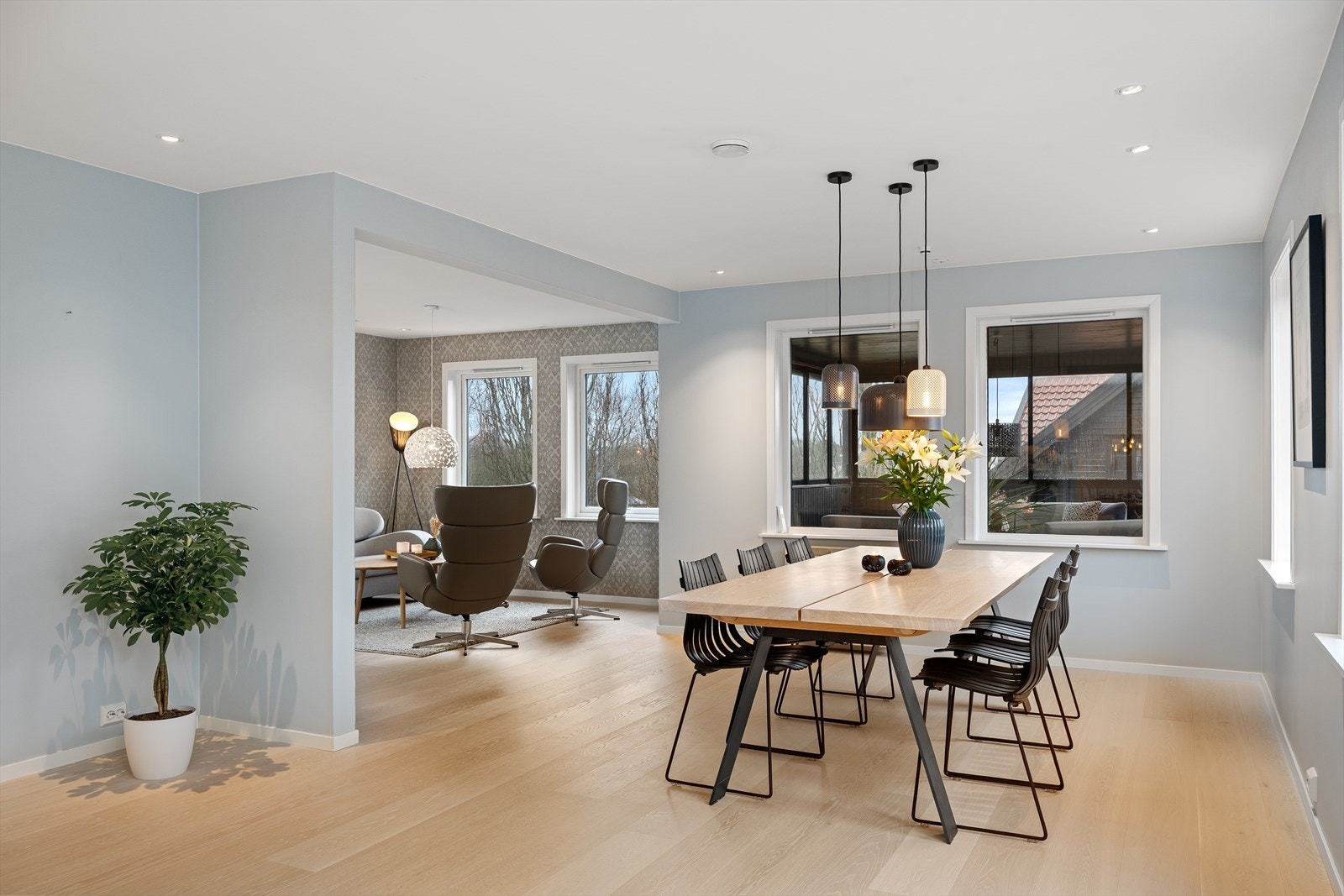 Stue med Boen parkett - Castle eik natur. Galleribilde