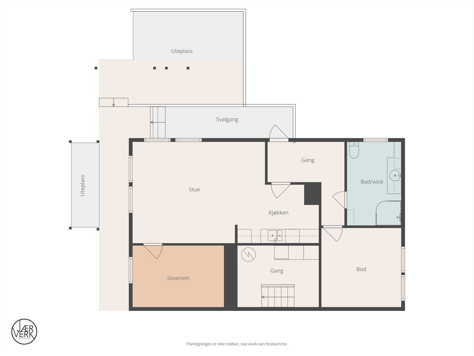Plan underetasje (inkl utleiedel). Galleribilde