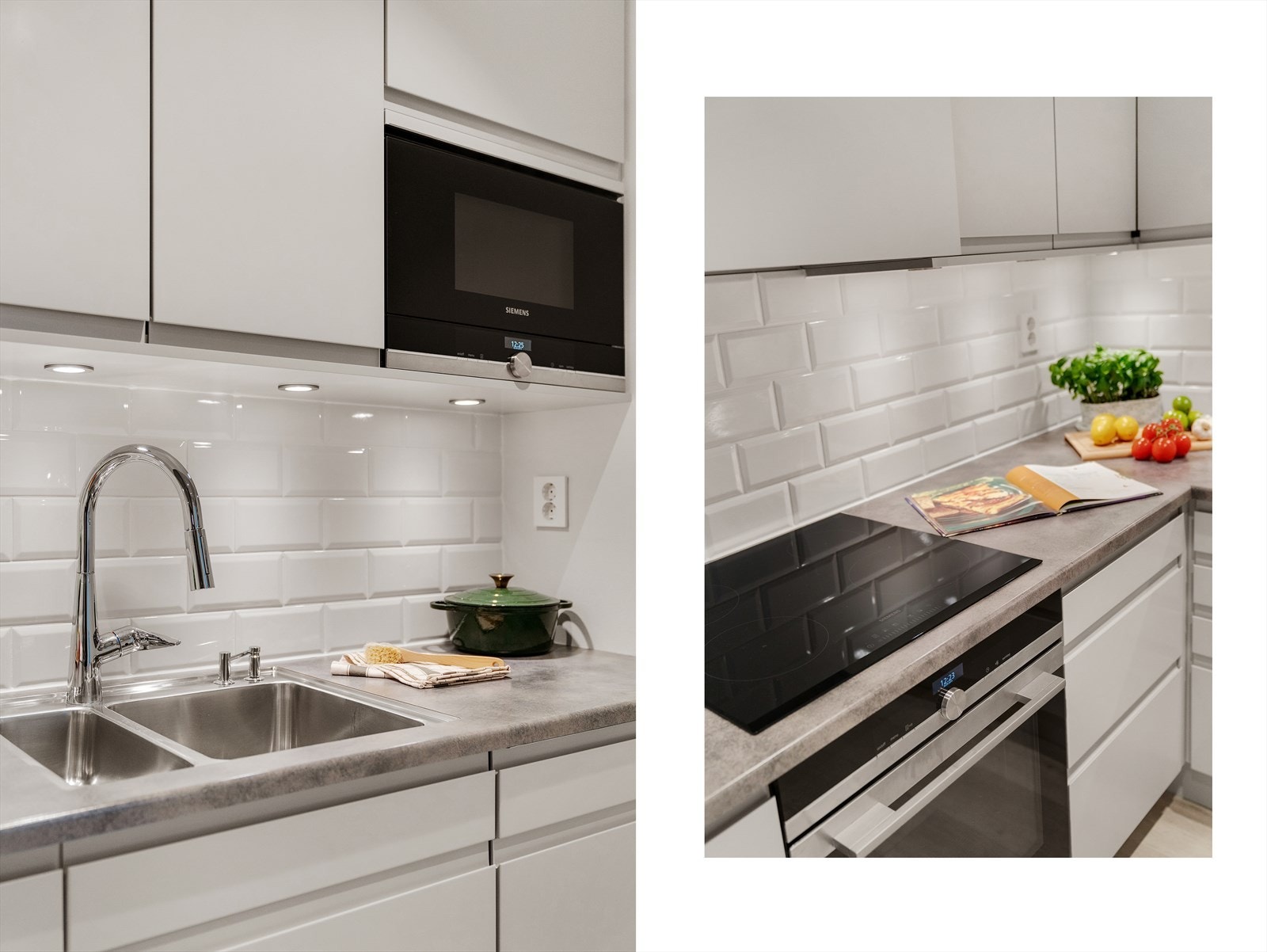 - Den uttrekkbare tuten på kjøkkenarmaturet gjør renholdet enklere - Galleribilde