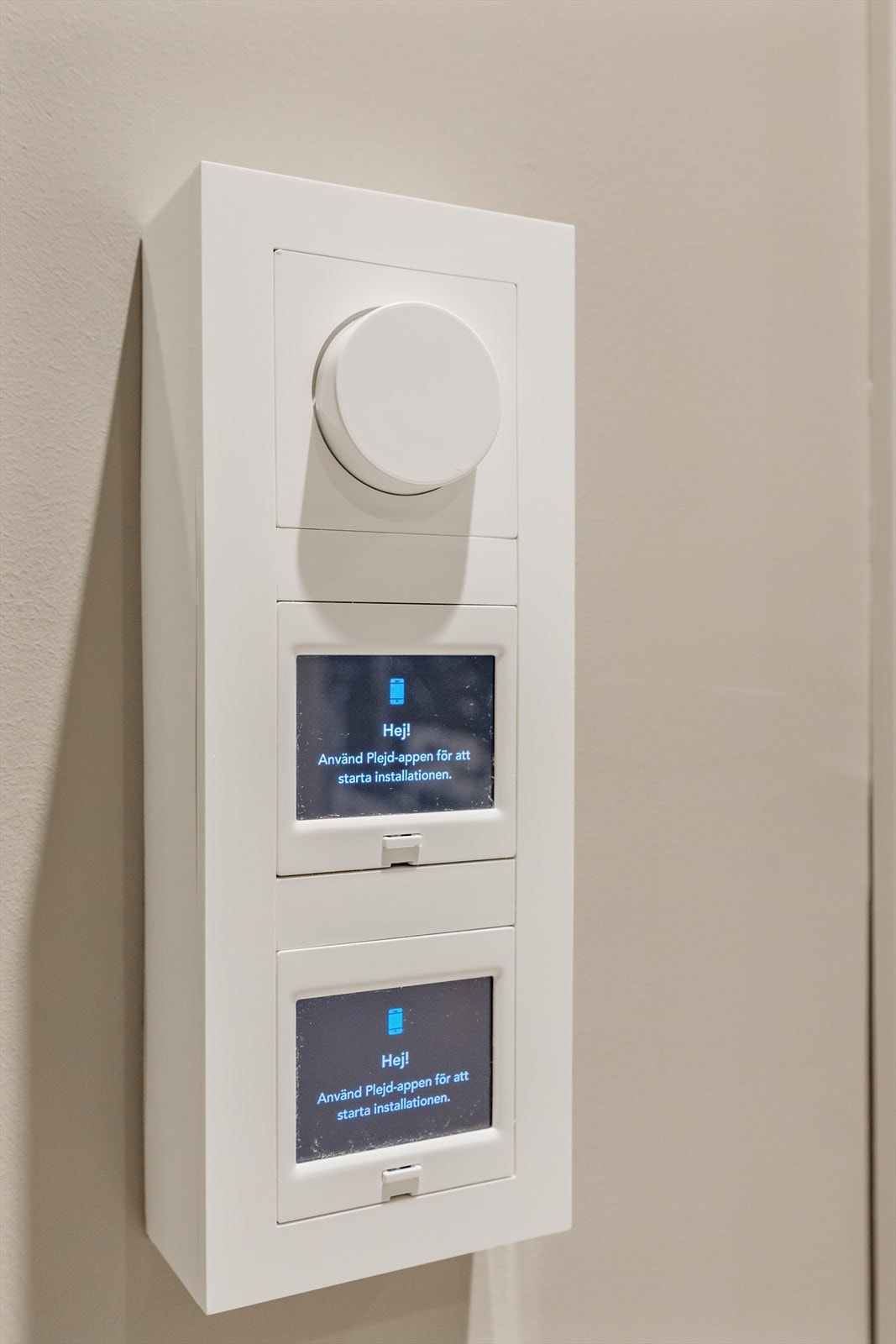 Plejd-appen for å styre varmekabler samt belysning Galleribilde