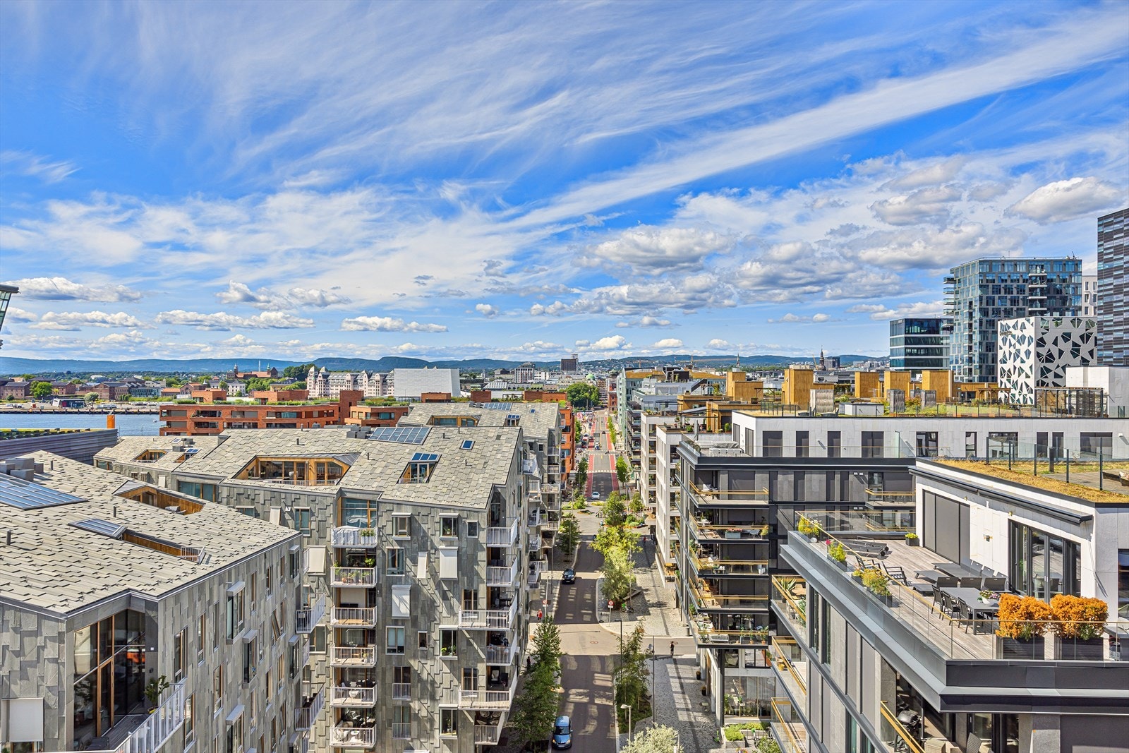 Utsikt fra takterrassen Galleribilde