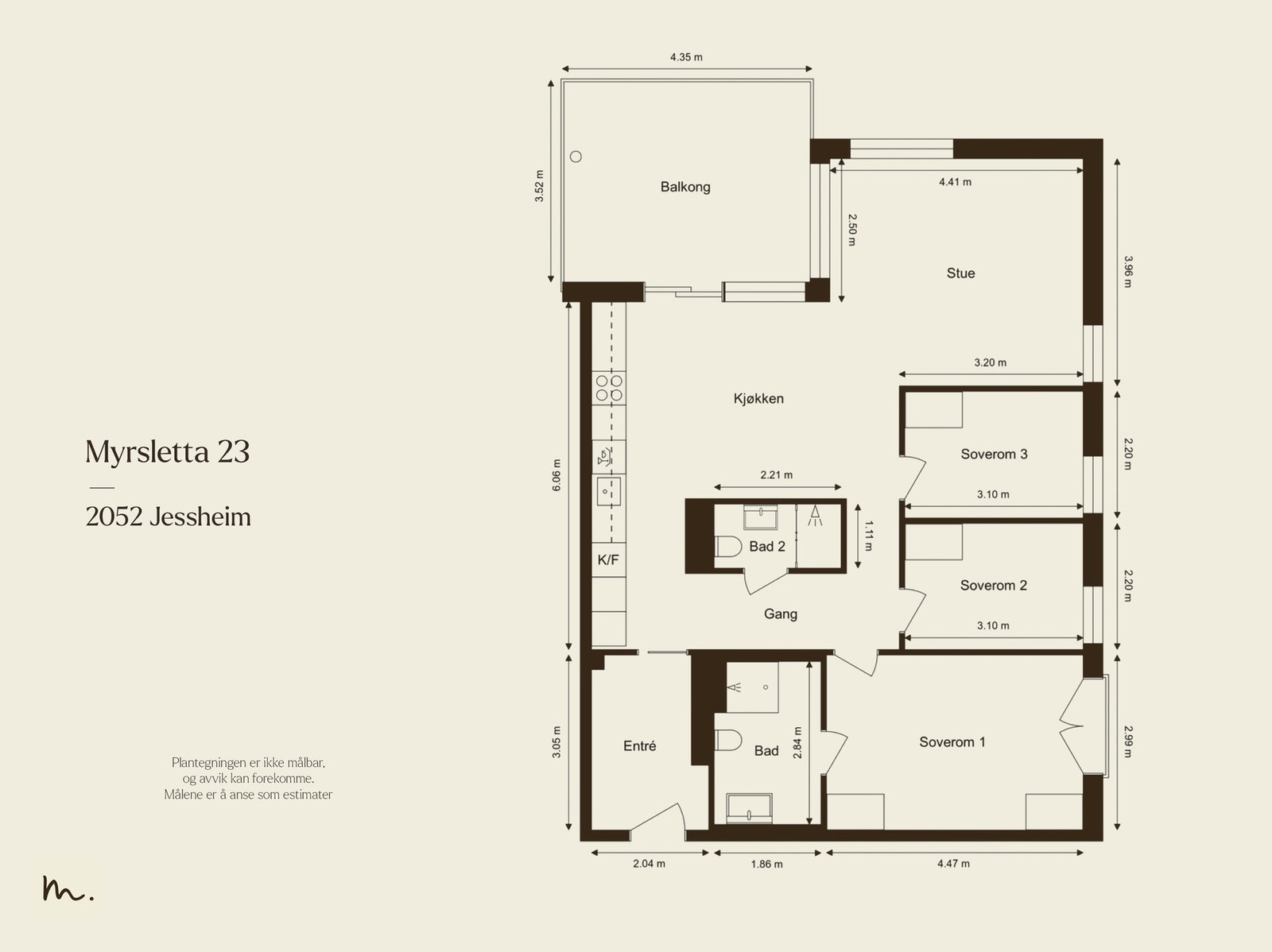 Stor leilighet i 7. etasje (heis) med praktisk planløsning og stor uteplass på hele 15 kvm. Galleribilde