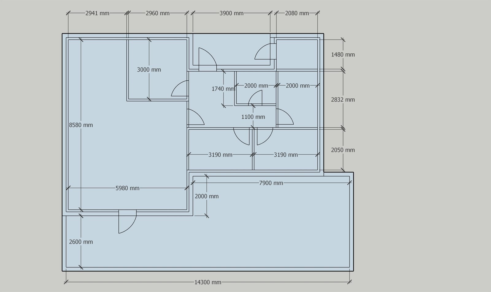 Forslag på hytte levert fra Rauland Laft AS. Det er visning hytte i hyttefeltet. Galleribilde