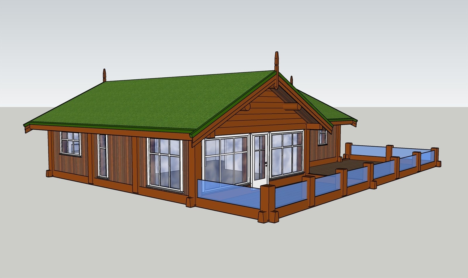 Forslag på hytte levert fra Rauland Laft AS Det er visning hytte i hyttefeltet. Galleribilde