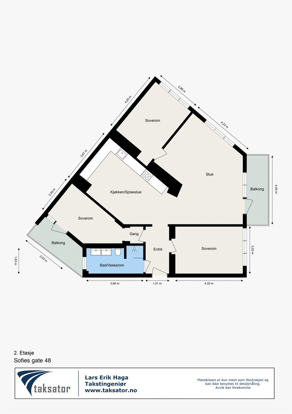 Plantegning - Boligen har en attraktiv planløsning og god rominndeling Galleribilde