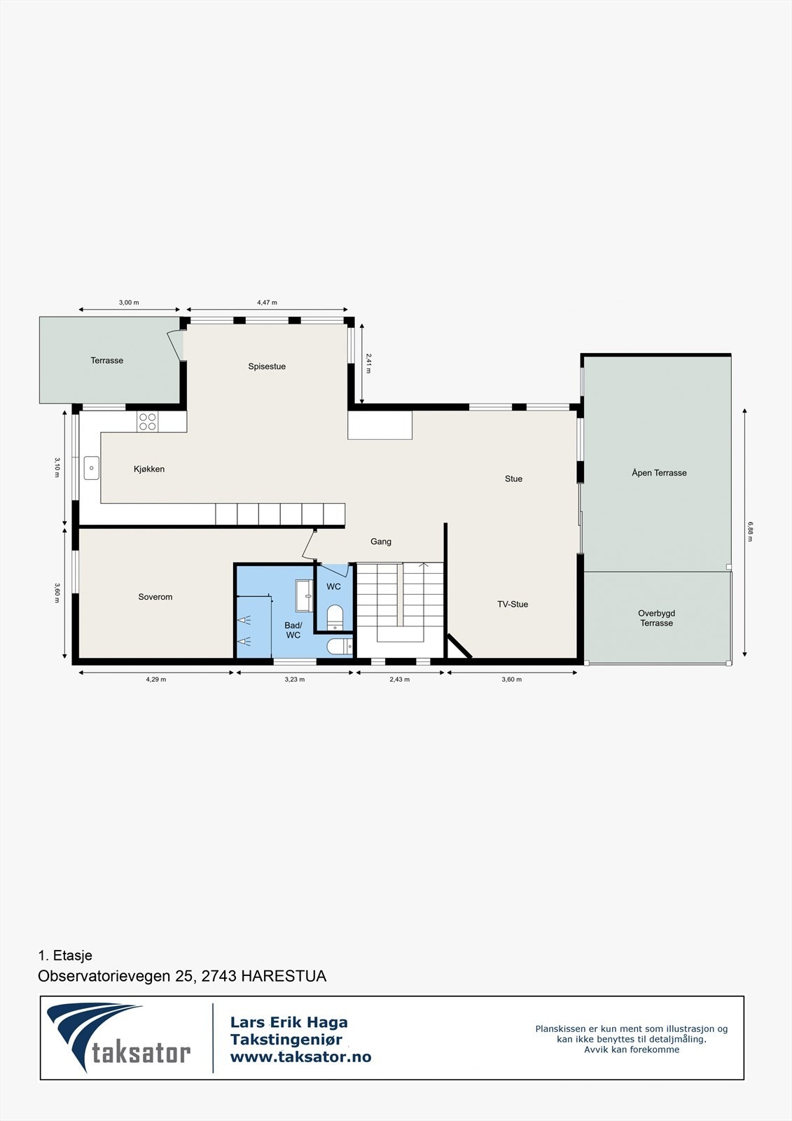 Plantegning overetasje Galleribilde