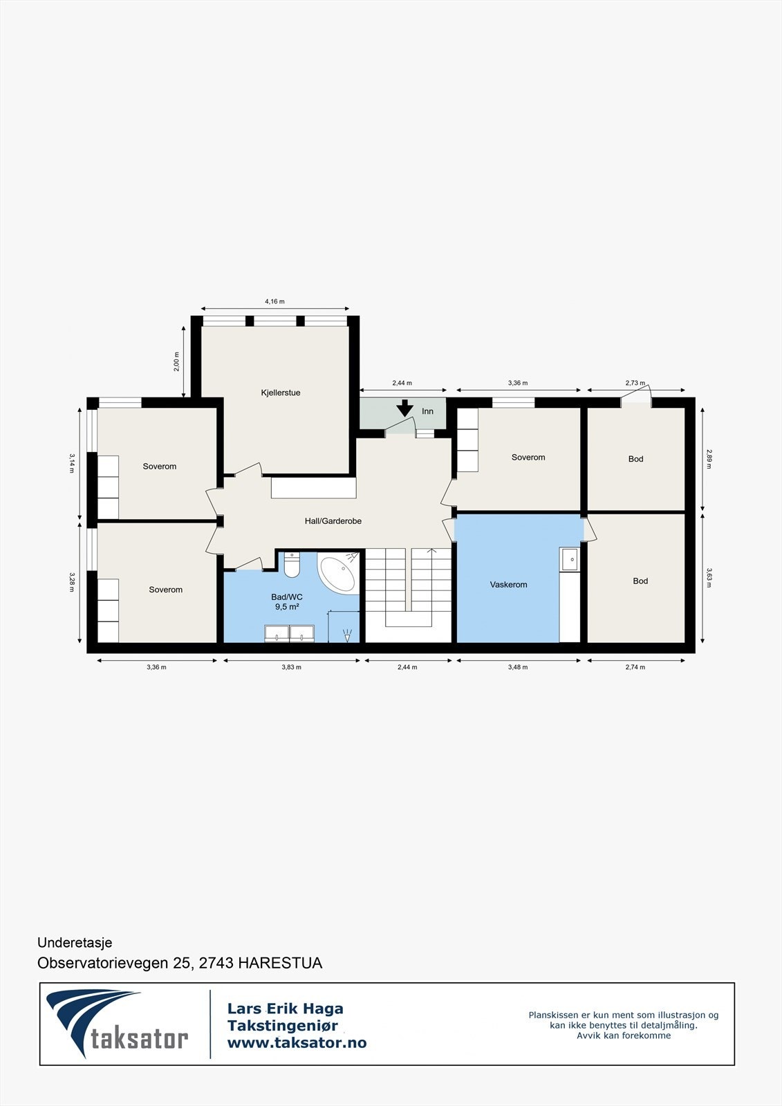 Plantegning underetasje Galleribilde