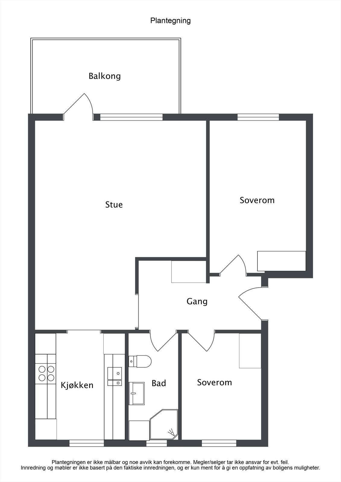 Planskisse over Håkon Håkonssons veg 20C. Galleribilde
