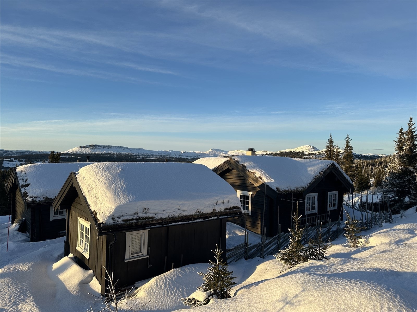 Eiendommen er pent opparbeidet som et hyttetun, med en innholdsrik hytte, anneks på 19 m² og uthus på 15 m². Galleribilde