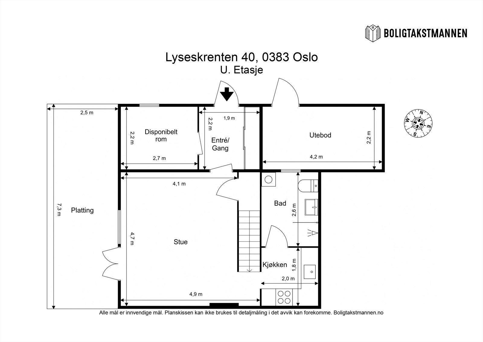 Plantegning underetasje Galleribilde
